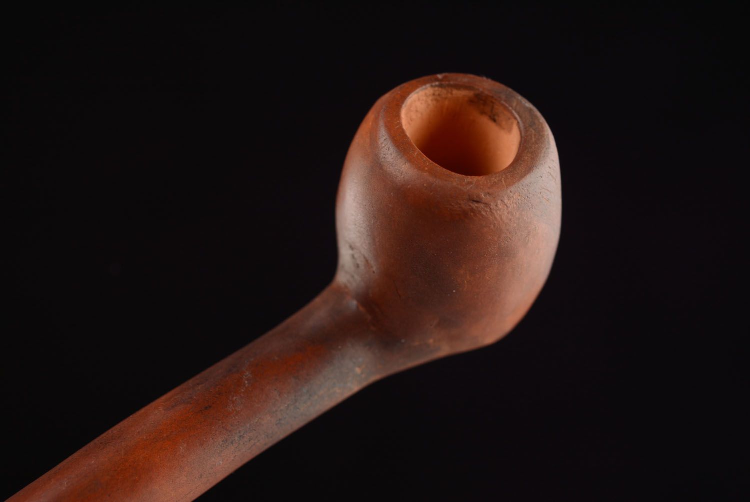 Ceramic smoking pipe with long mouthpiece photo 3