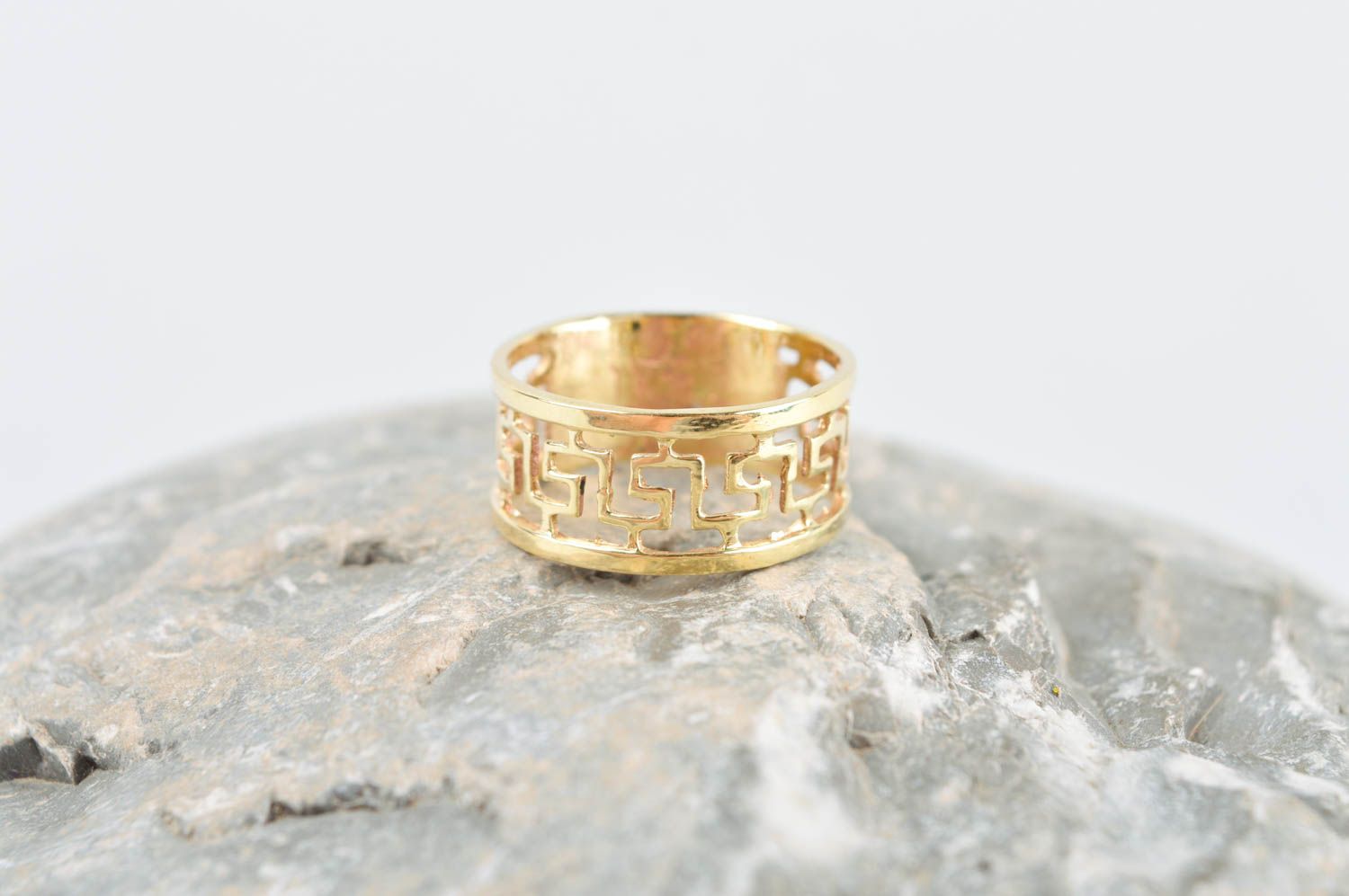 Украшение из металла кольцо ручной работы модное кольцо из латуни изящное фото 1