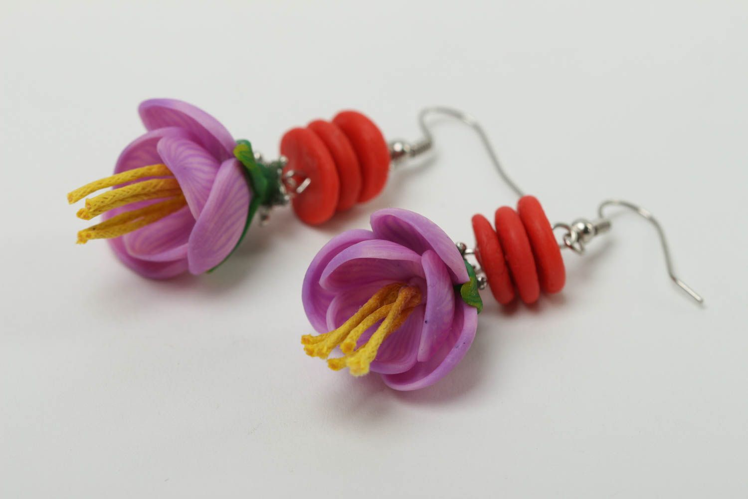Handmade cute flower earrings designer elegant earrings stylish accessory photo 2