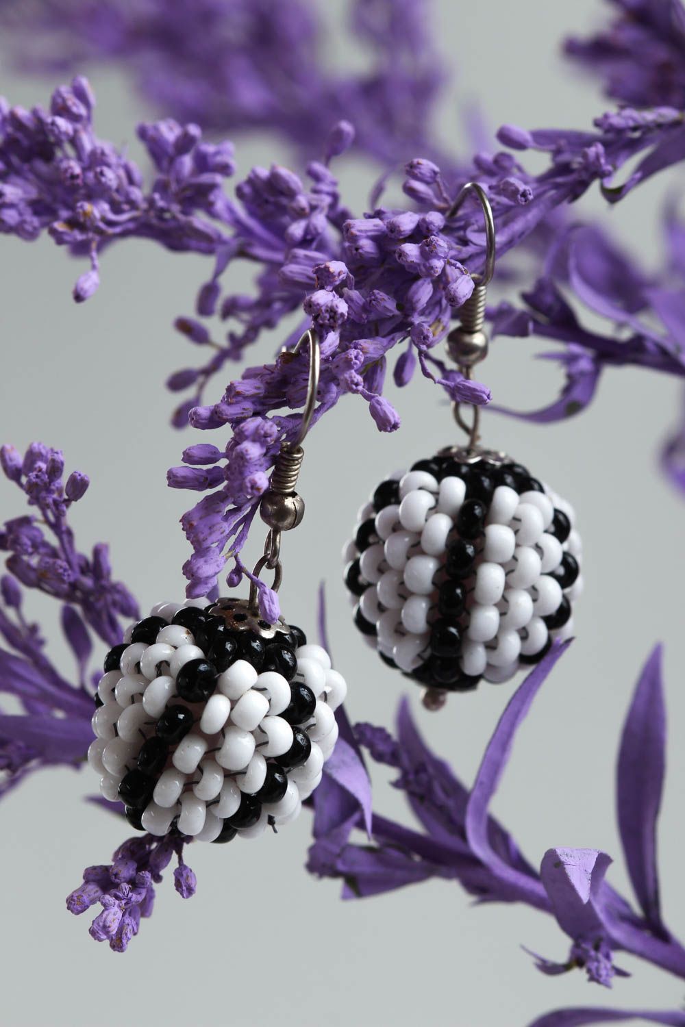 Stylish handmade beaded earrings ball earrings design beautiful jewellery photo 1