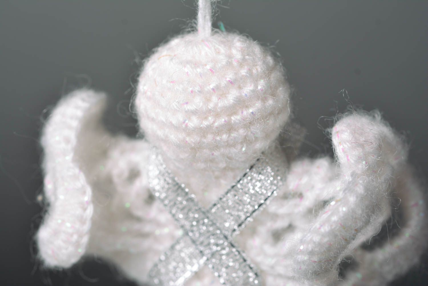 Décoration de Noël Déco fait main ange tricot crochet Idée déco Noël design photo 3