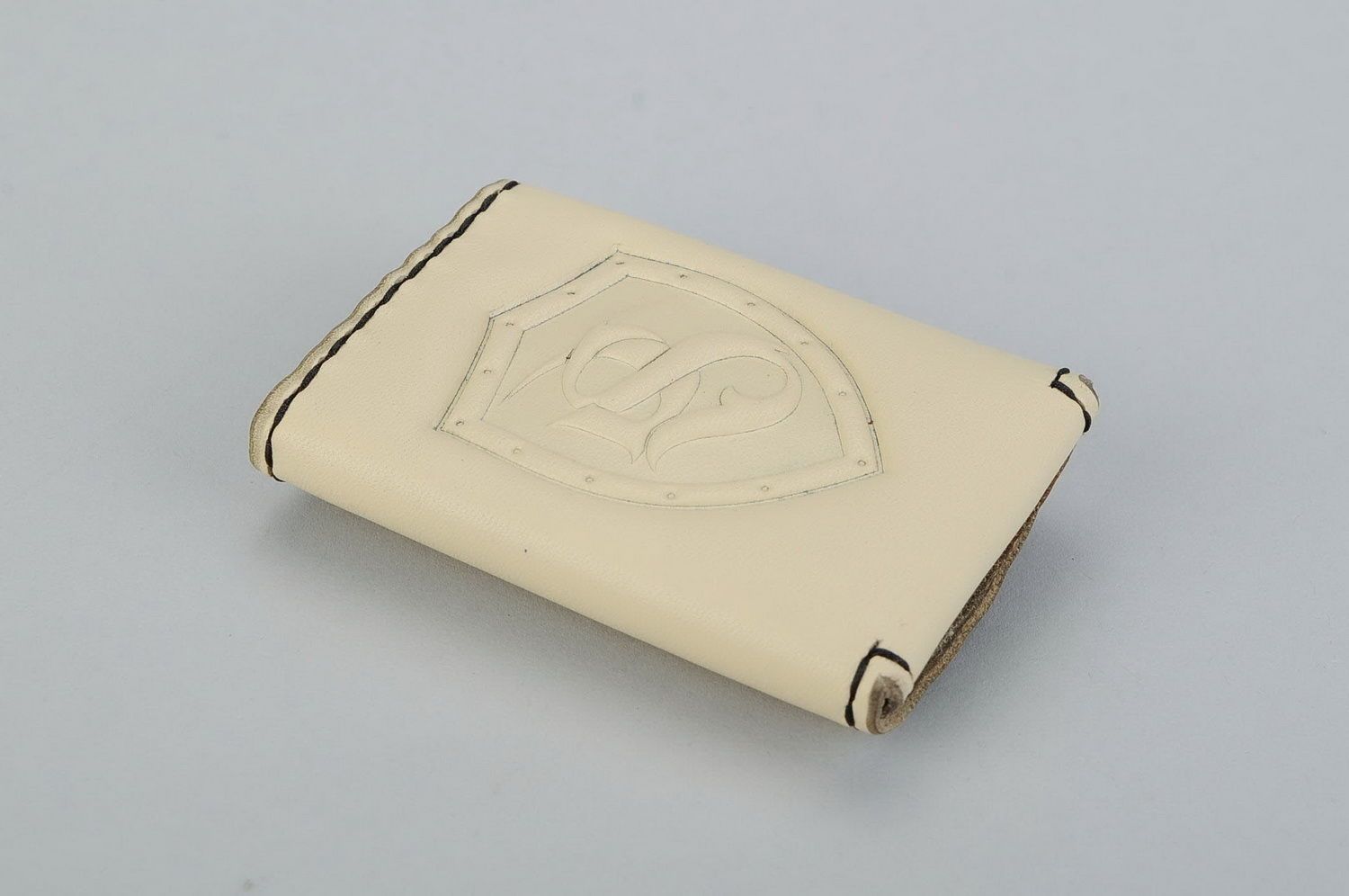 Money clamp made of natural leather photo 5