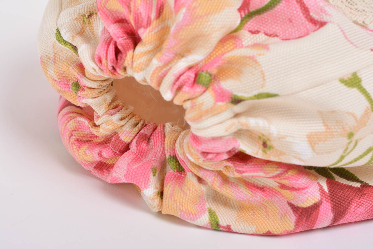 Handmade interior soft toy sewn of fabrics for plastic bags storage Crow photo 5