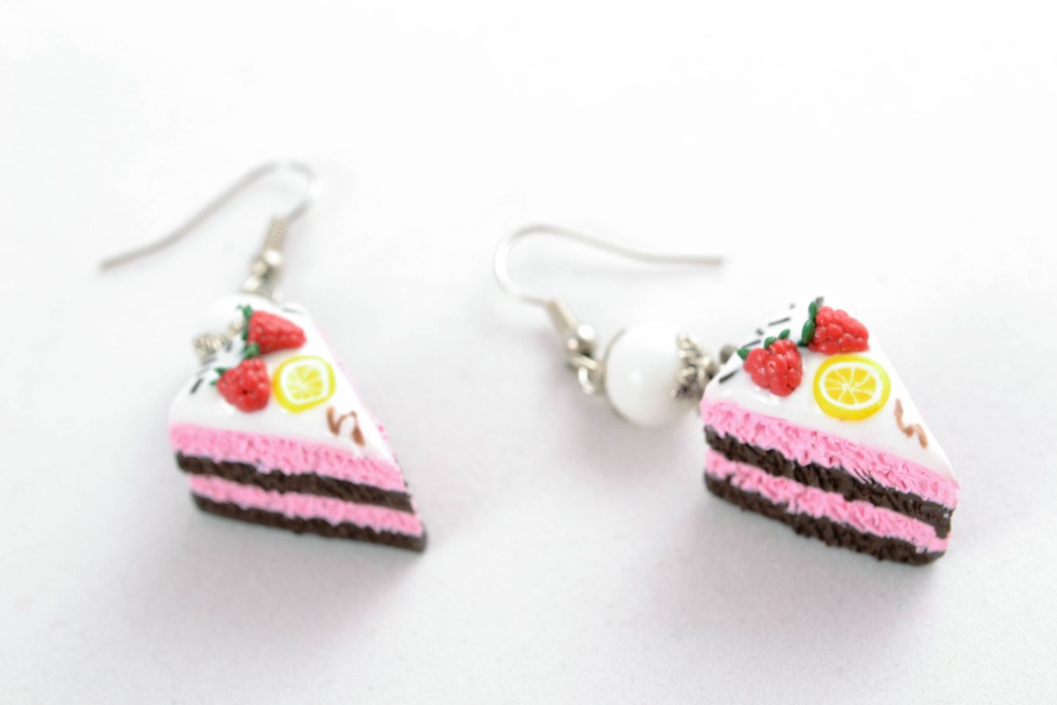 Polymer clay earrings Cakes photo 3