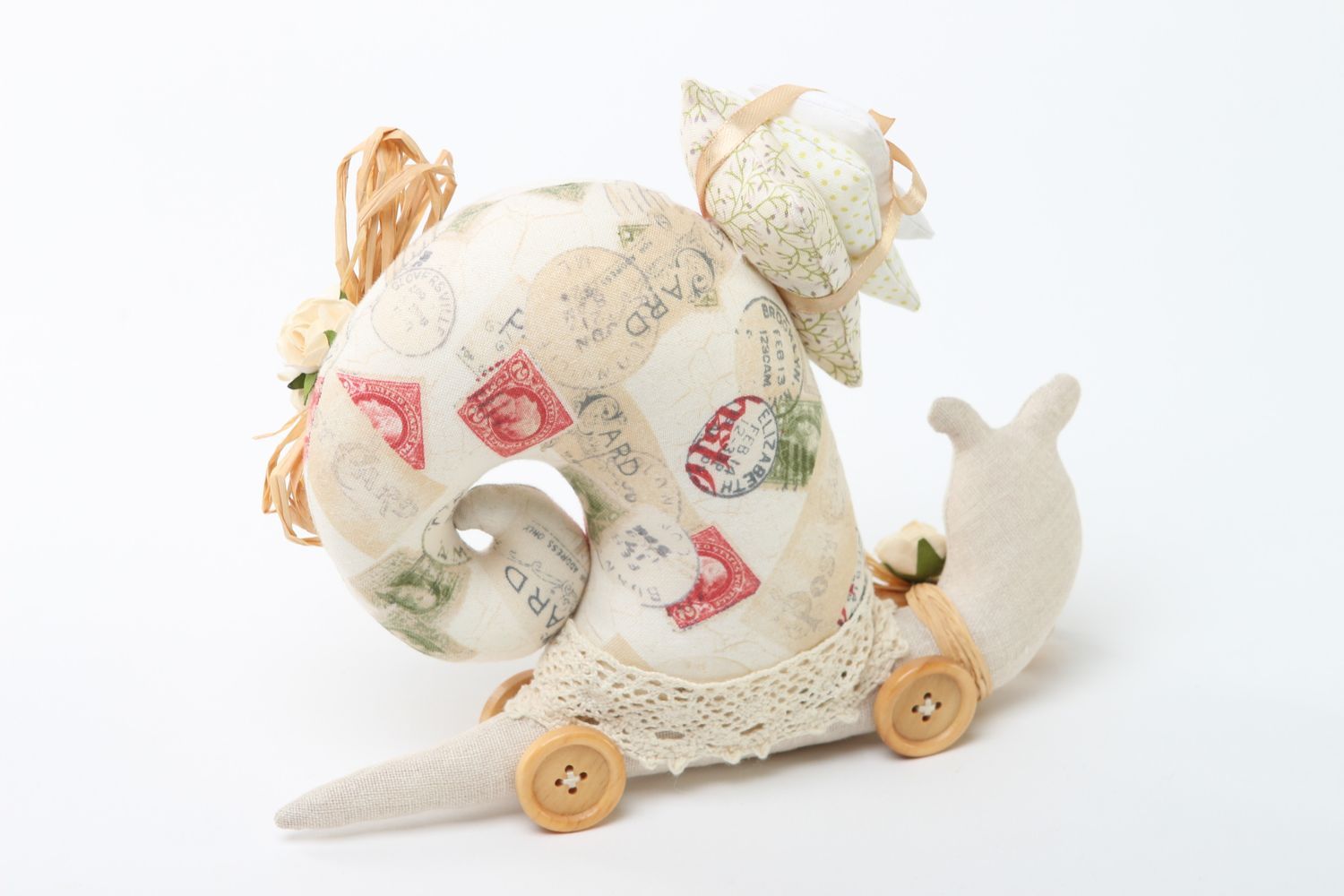 Juguete artesanal de tela de algodón muñeco de peluche regalo original foto 4