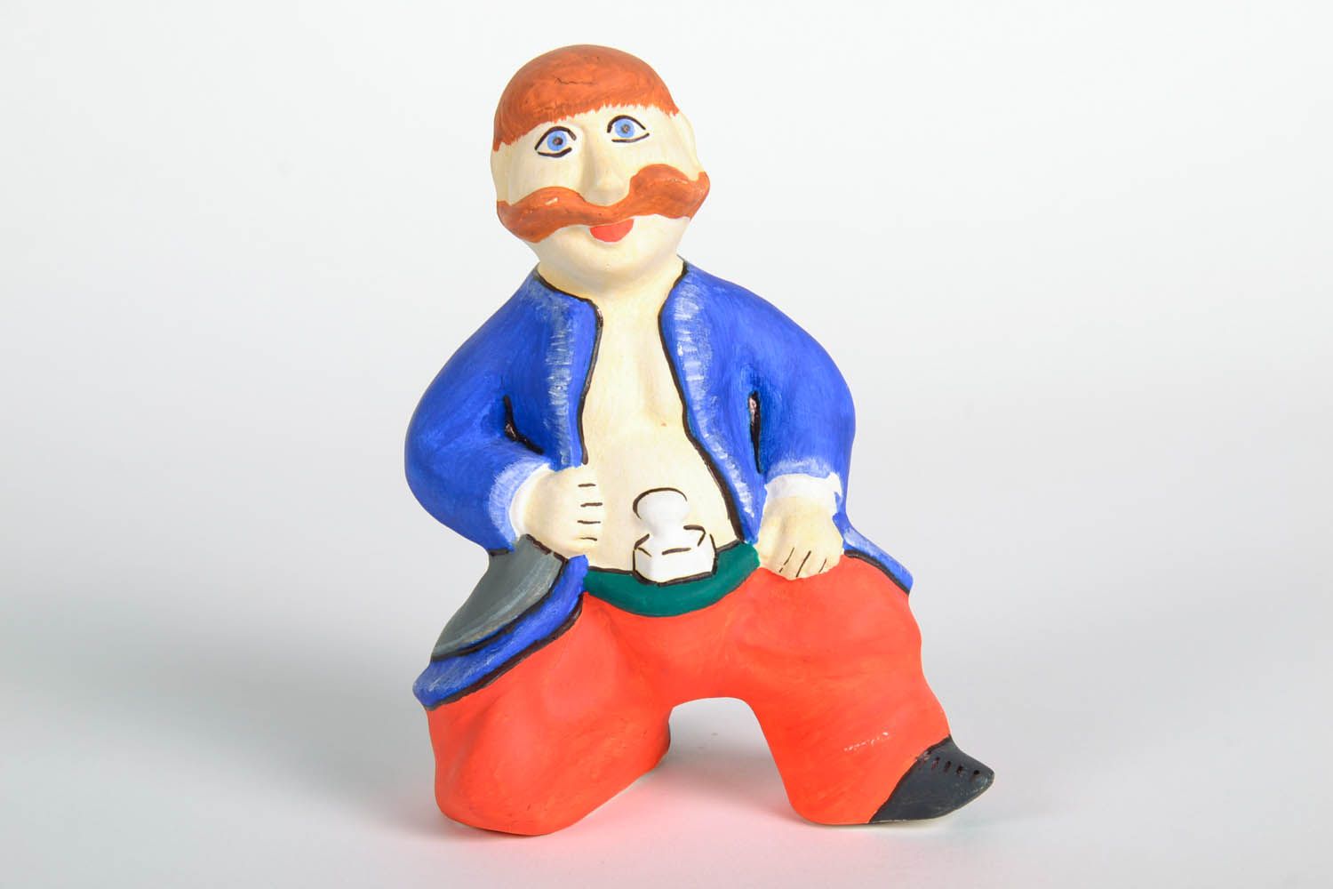 Figur aus Keramik Kosak mit Säbel  foto 5