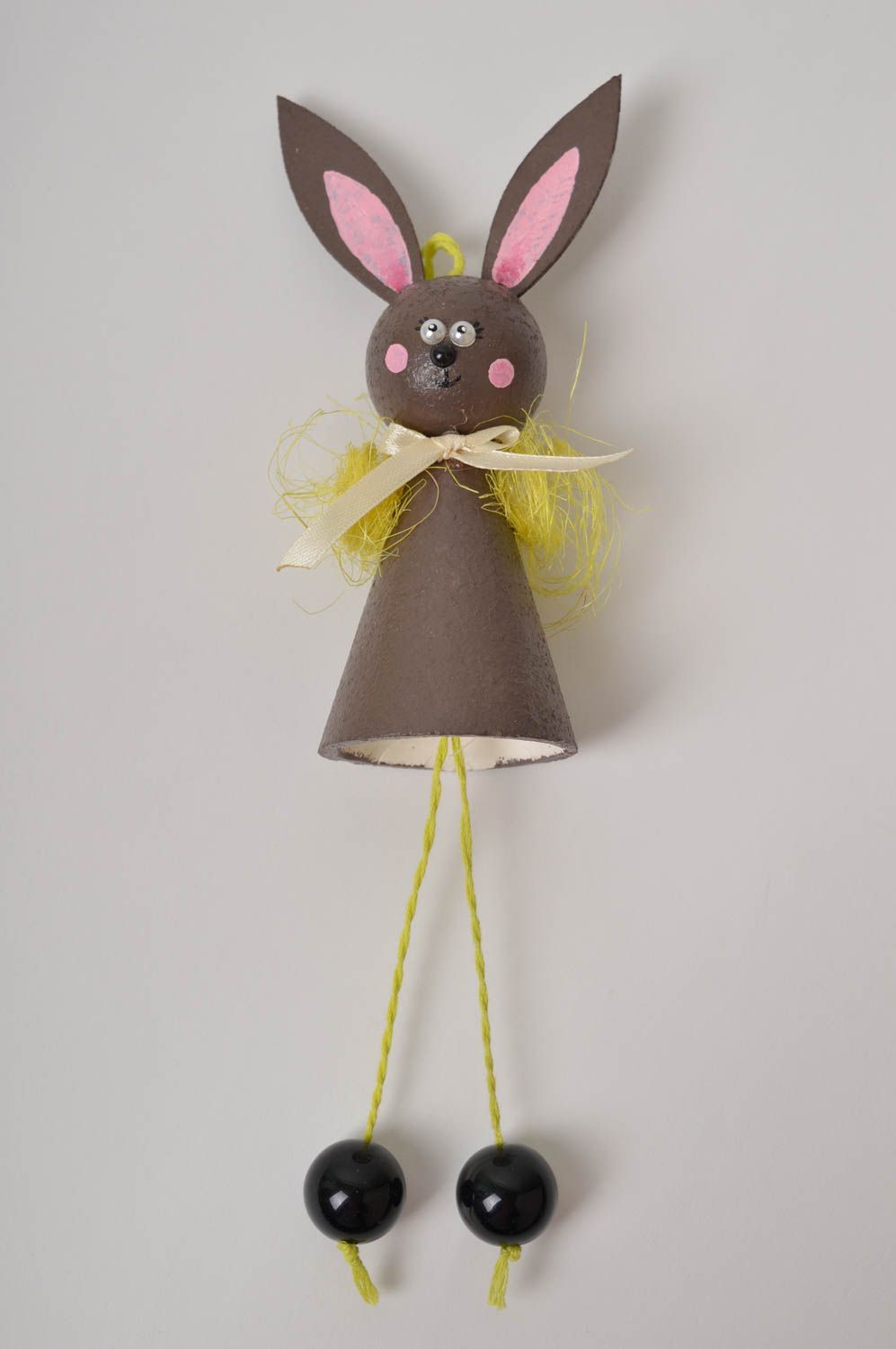 Figura de arcilla conejito hecho a mano regalo original decoración de hogar foto 4