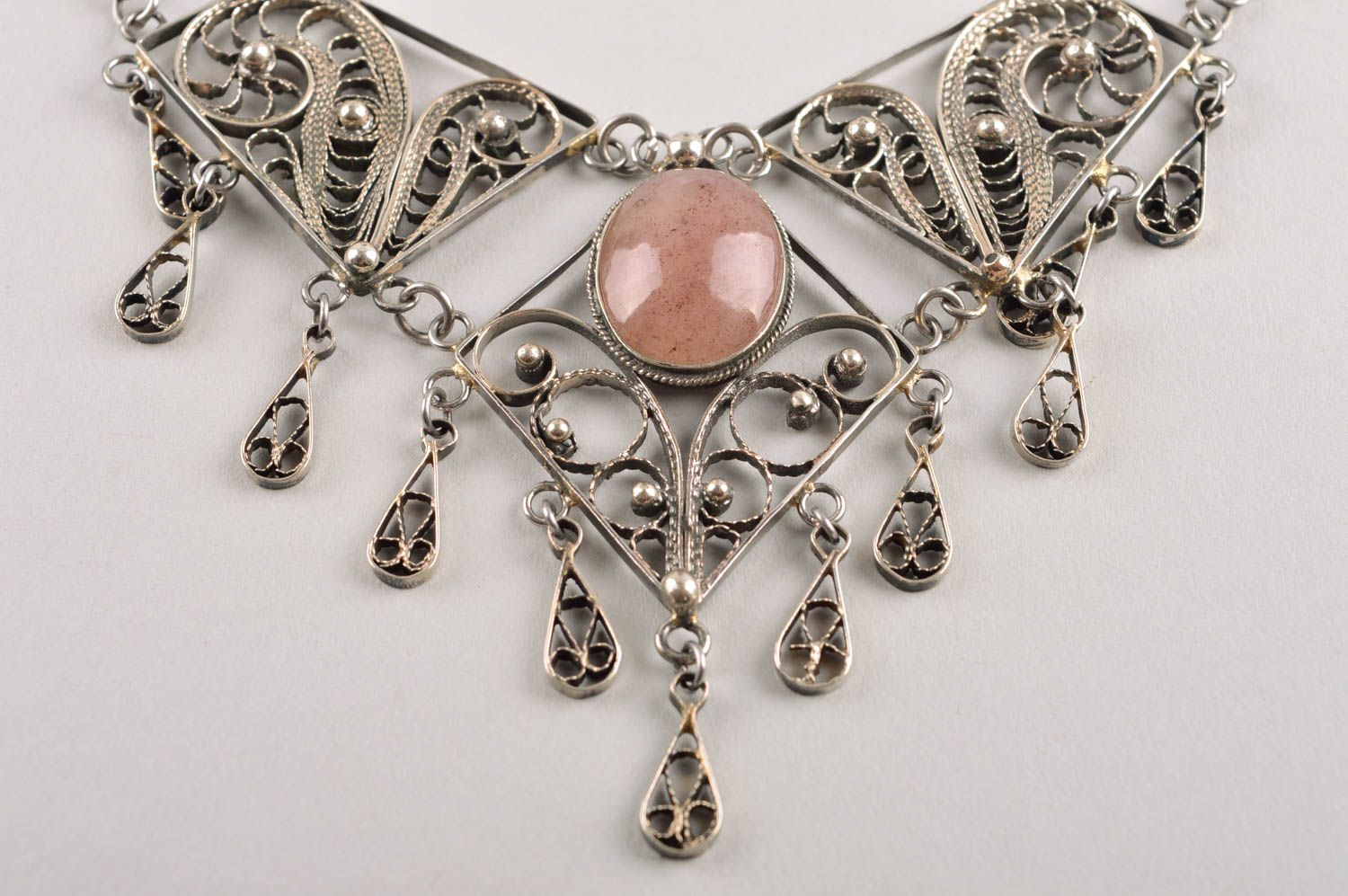 Lovely handmade necklace designer unusual accessories stylish beautiful jewelry photo 3