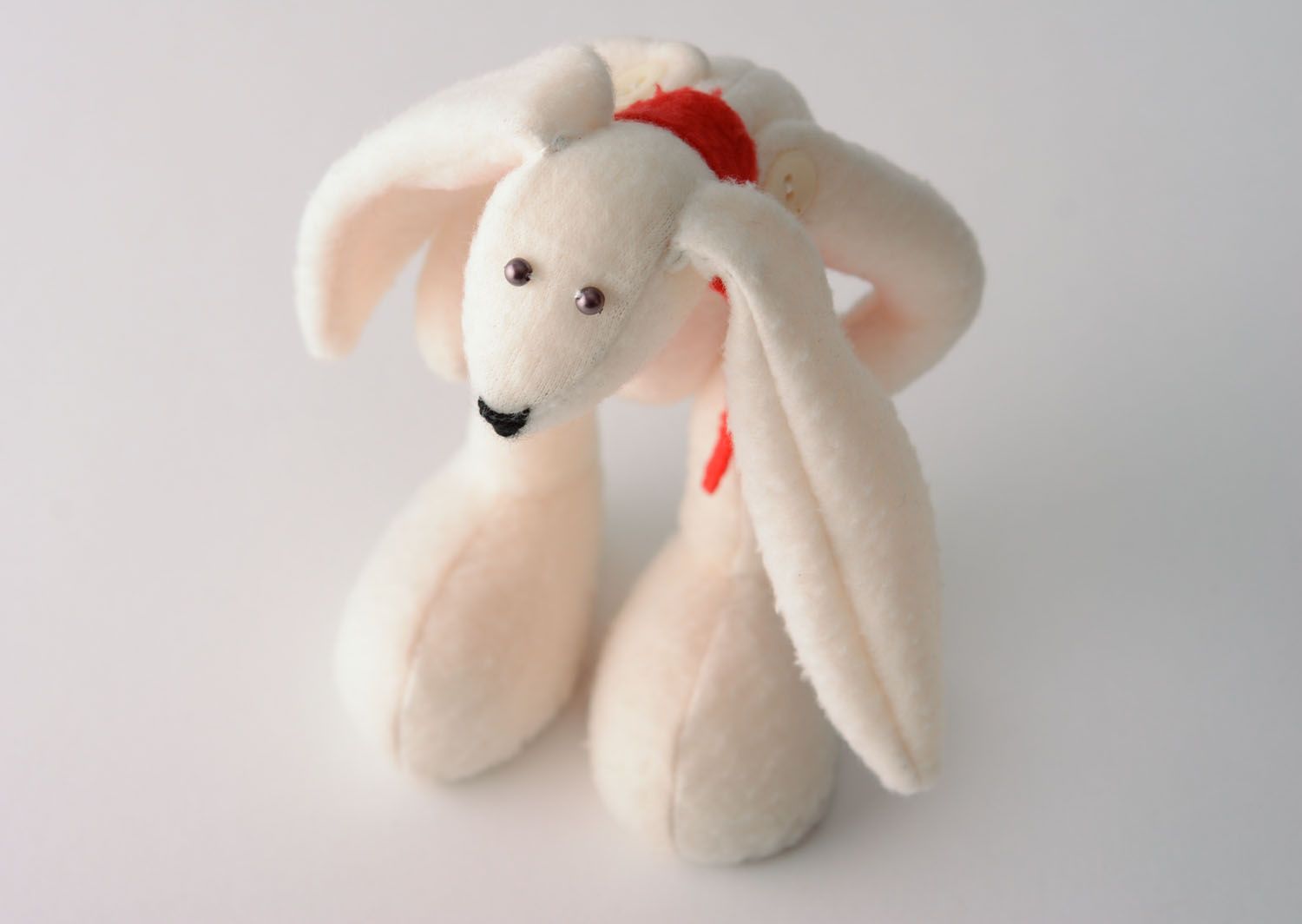 Soft fleece toy Rabbit with Scarf photo 5