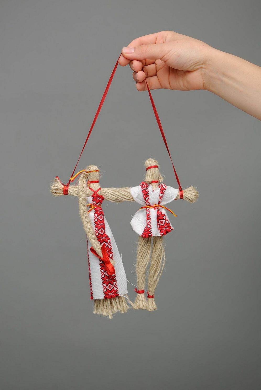 Bambola etnica di stoffa fatta a mano amuleto talismano slavo inseparabili
 foto 2