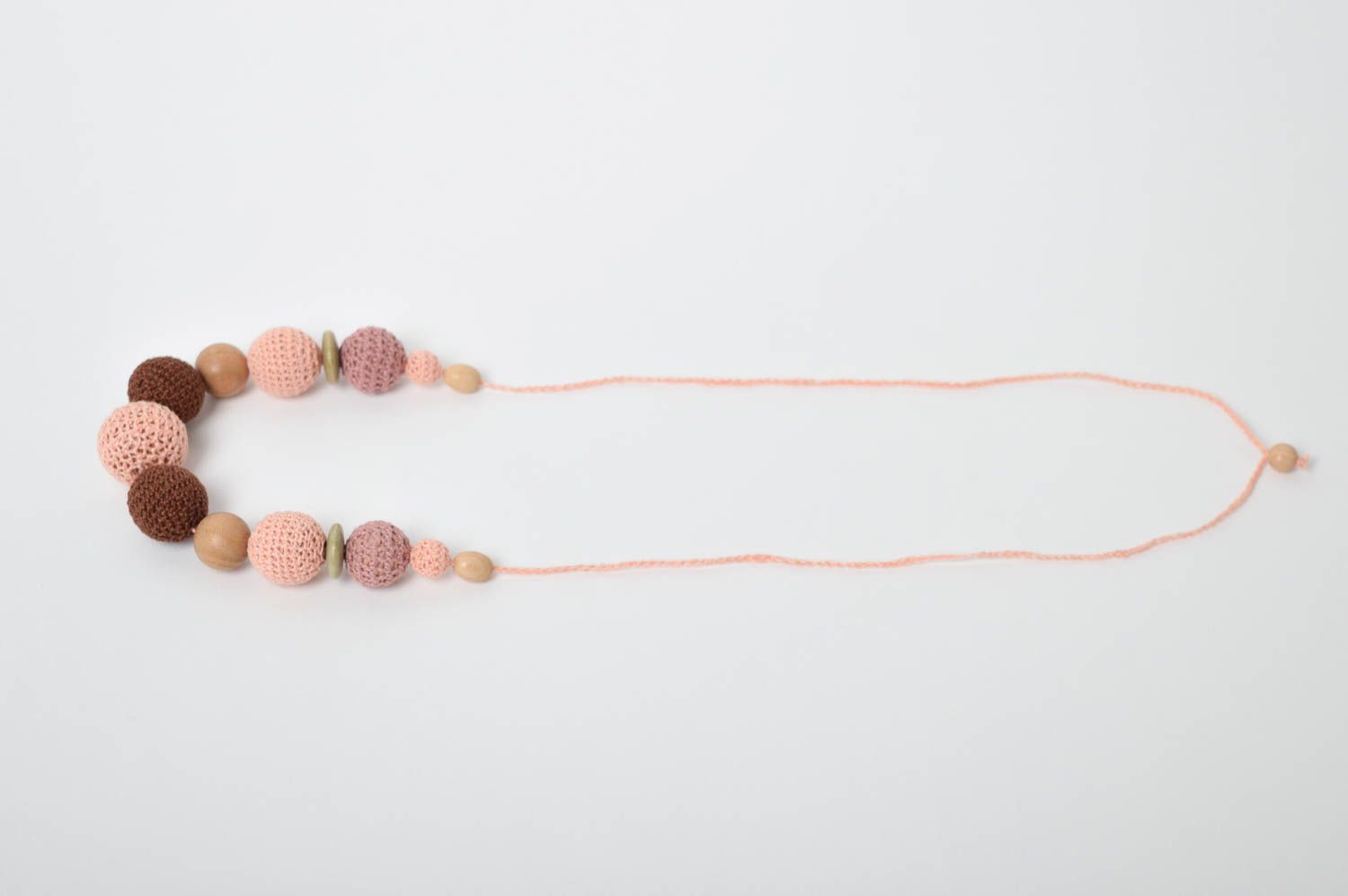 Handmade crochet ball necklace babywearing necklace breastfeeding necklace photo 4