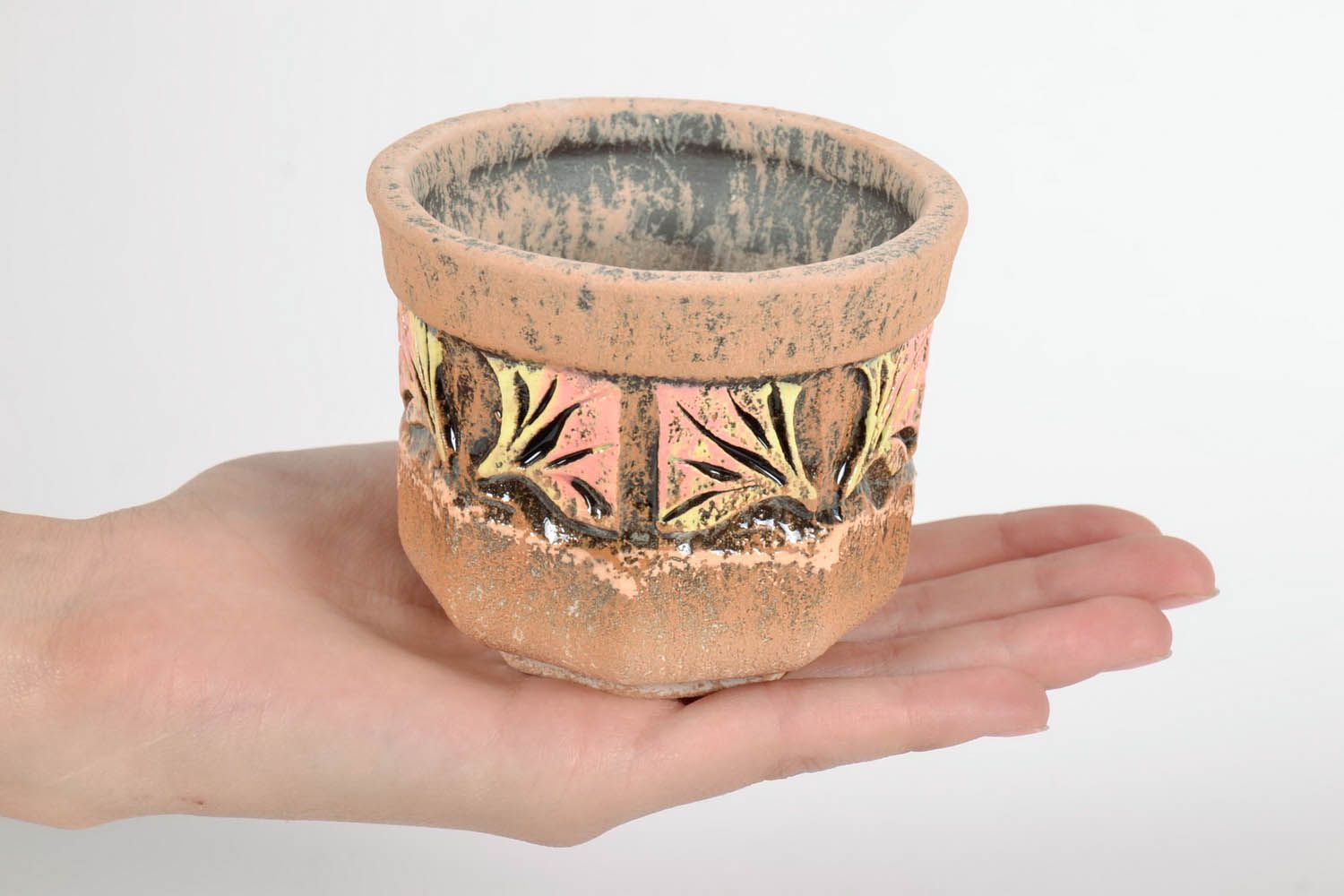 Pot de fleurs en céramique fait main Octaèdre photo 5