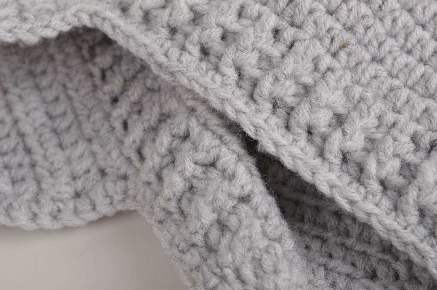 Gorro tejidos hecho a mano color gris ropa infantil de invierno regalo original foto 4