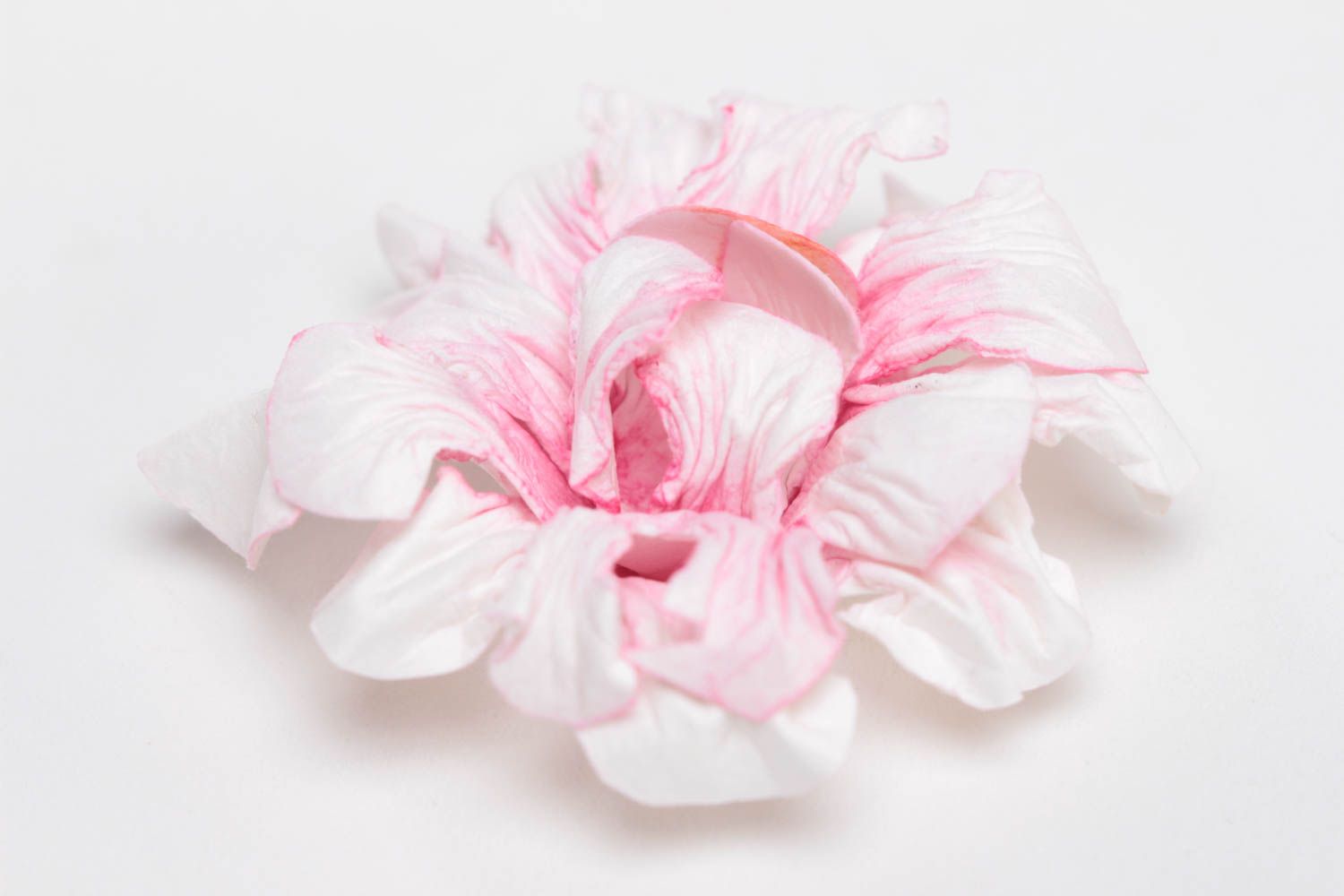 Handmade künstliche Blume aus Papier bemalt zart für Scrapbooking groß schön foto 2