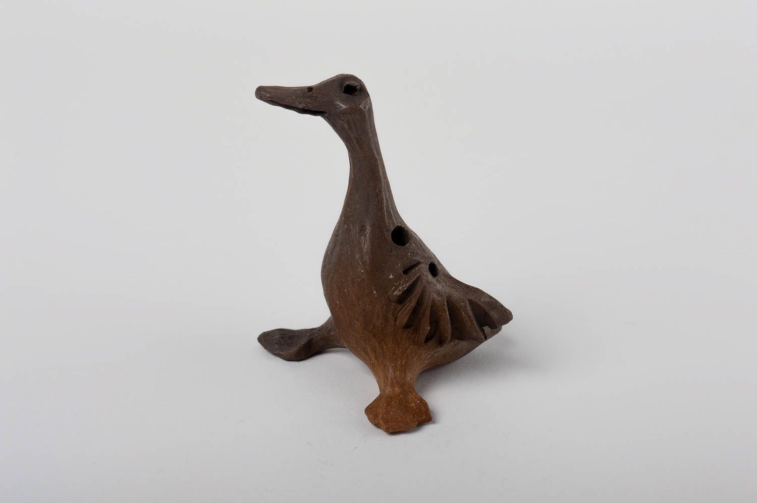 Свистулька из глины handmade игрушка свистулька утка оригинальный подарок фото 3