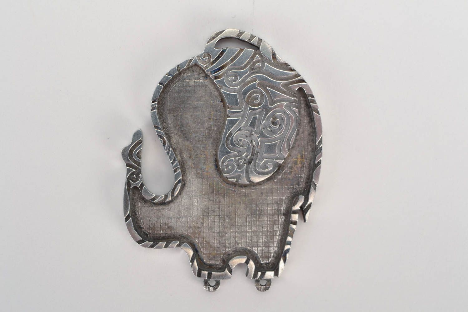 Schmuck Anhänger Rohling aus Metall Erzeugnis für Bijouterie Elefant handmade foto 3