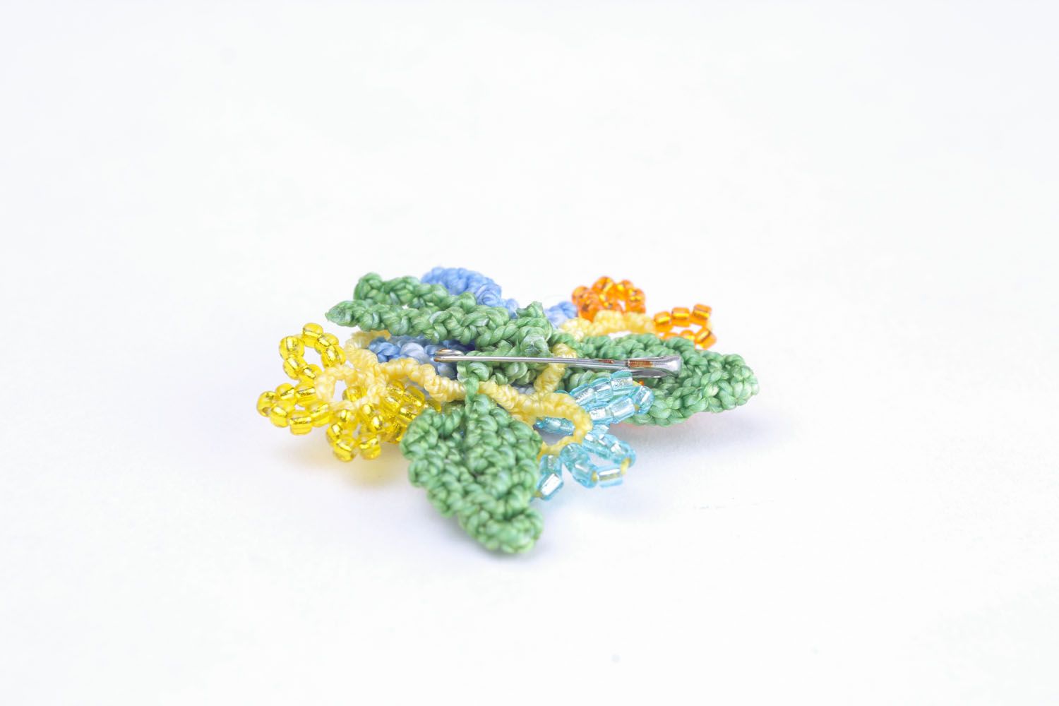 Flower brooch with a pin  photo 2