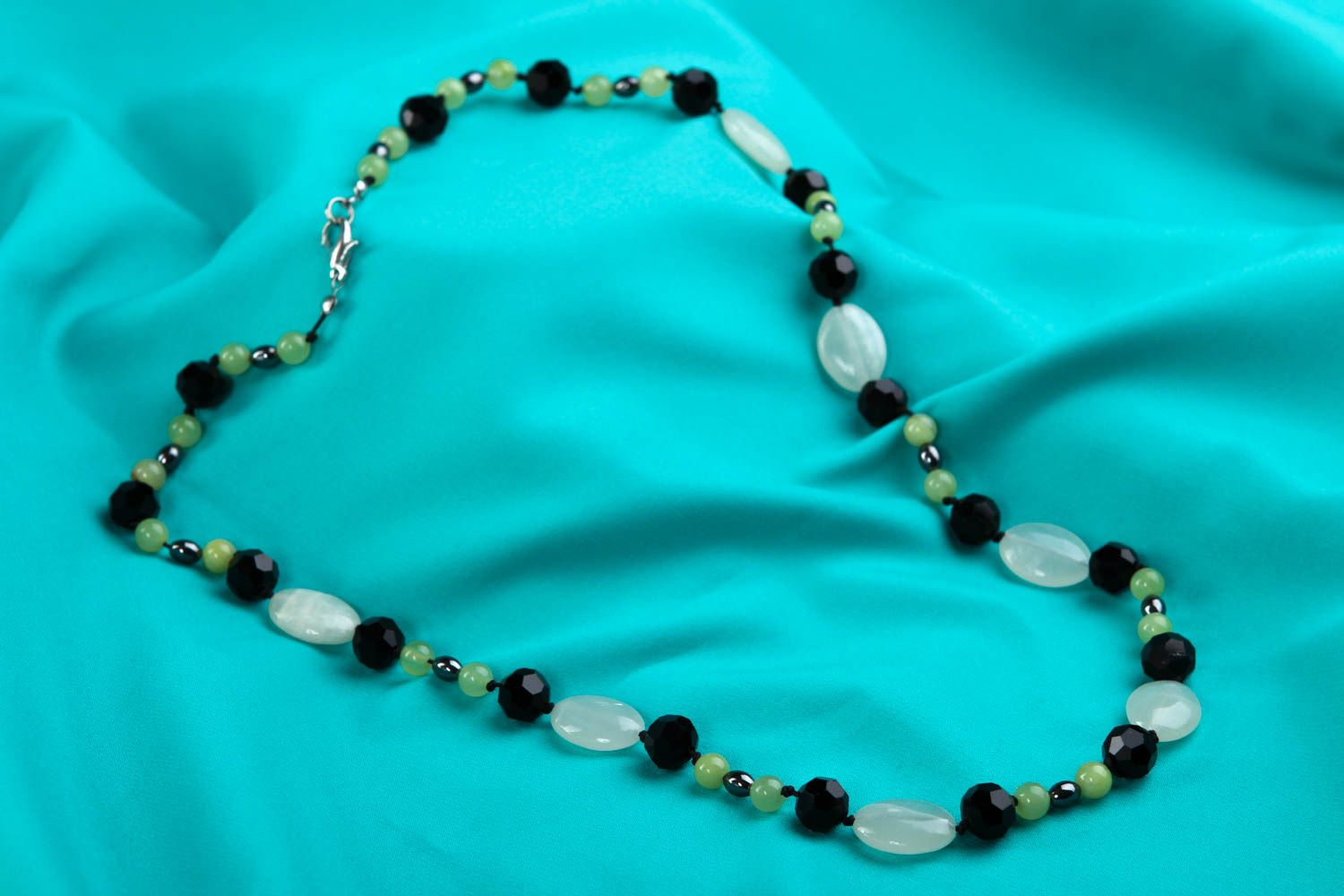 Perlen Schmuck handgeschaffen Halskette für Frauen schick Geschenk für Frauen foto 1