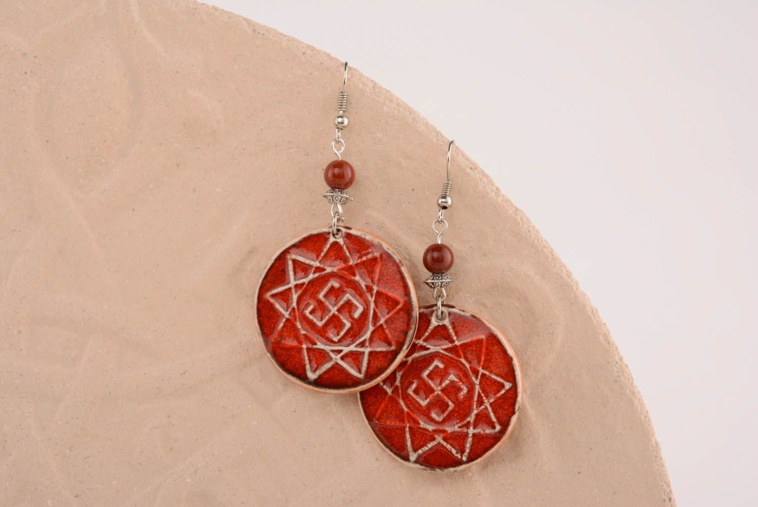 Round earrings amulets Oberezhnik photo 4