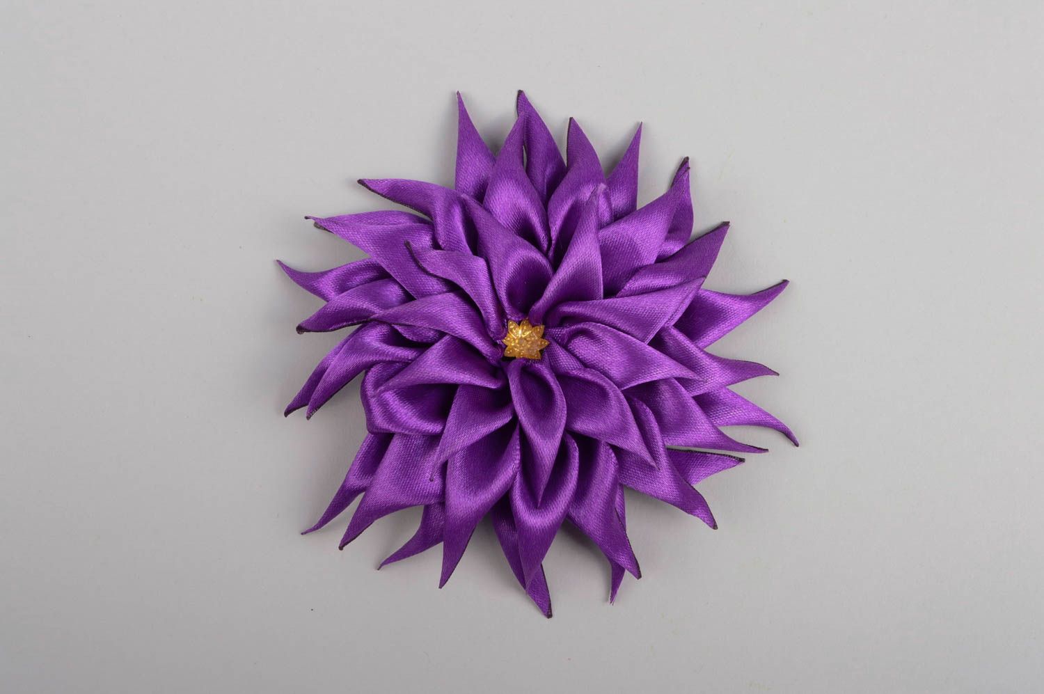 Handmade festlicher Haarschmuck Haar Schmuck Blumen Haarspange lila groß foto 5