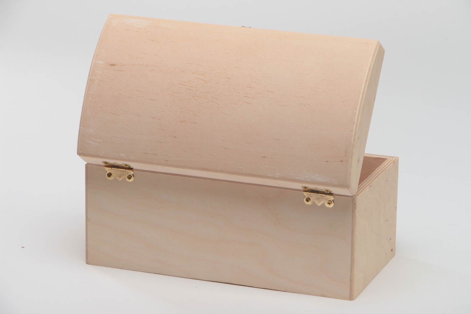 large unfinished wood box