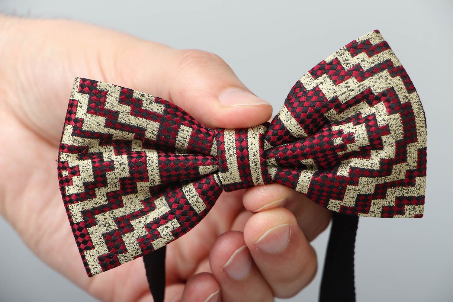 Оригинальный галстук-бабочка тканевый фото 4