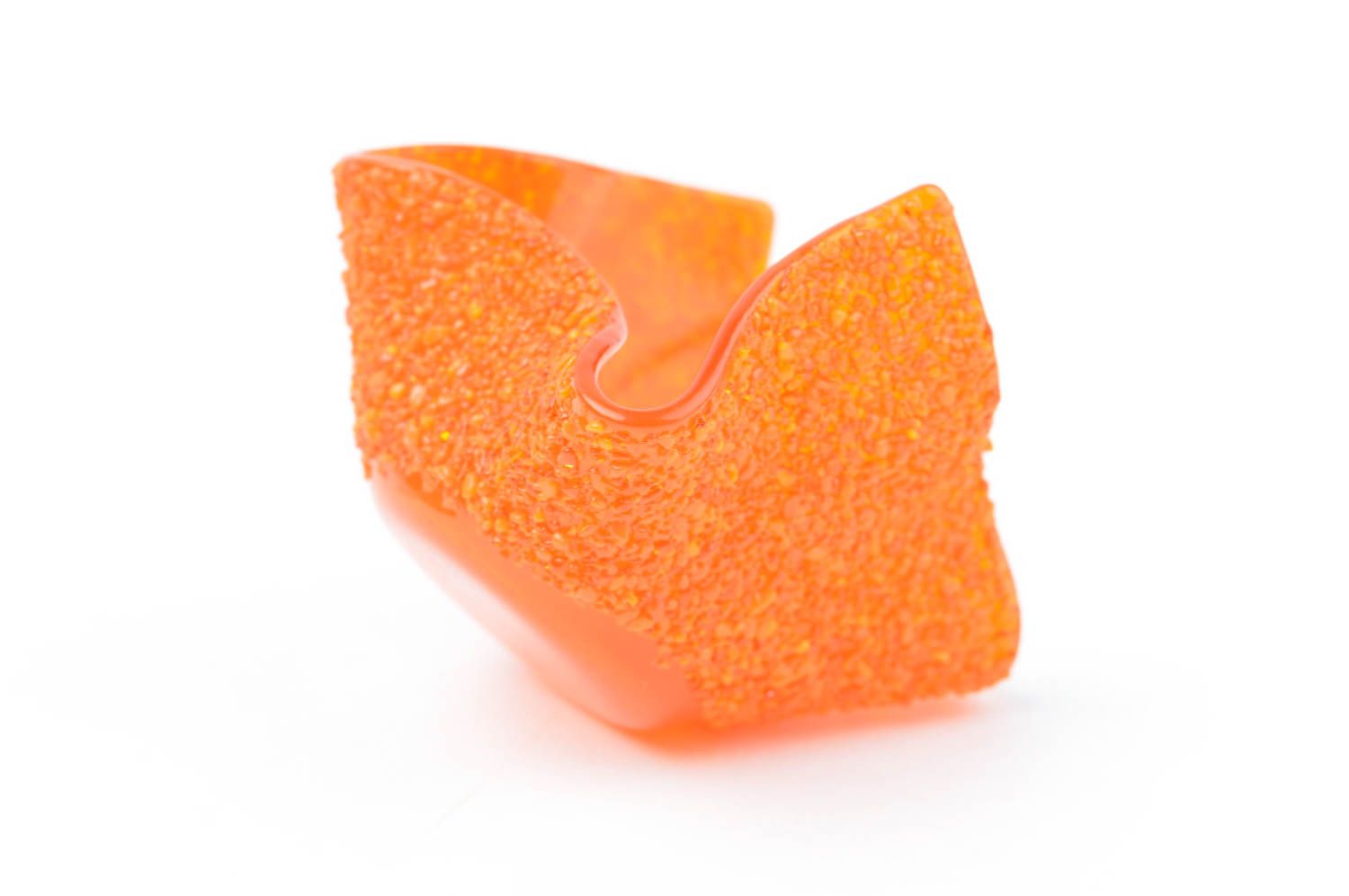 Portavelas de cristal artesanal anaranjado elemento decorativo regalo original foto 3