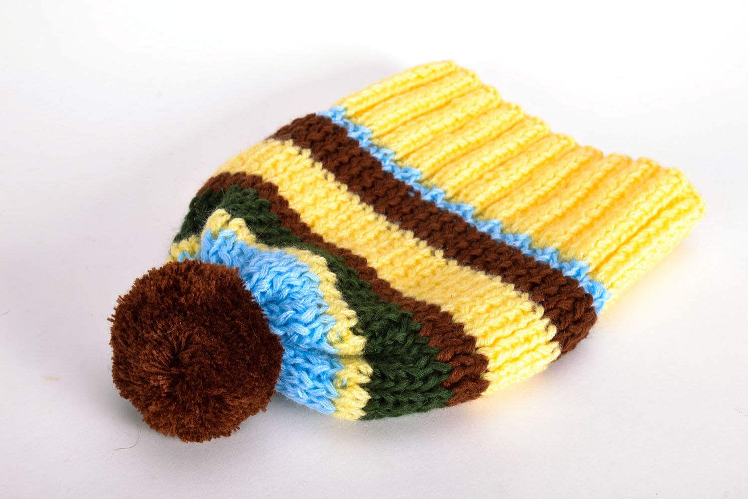 Warm hand knit hat  photo 2