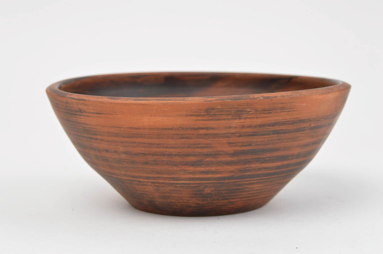 6 terracotta soup bowl made of lead-free clay 0,63 lb photo 2