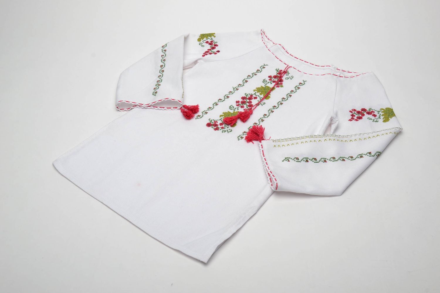 Embroidered blouse with long sleeves for girl photo 5