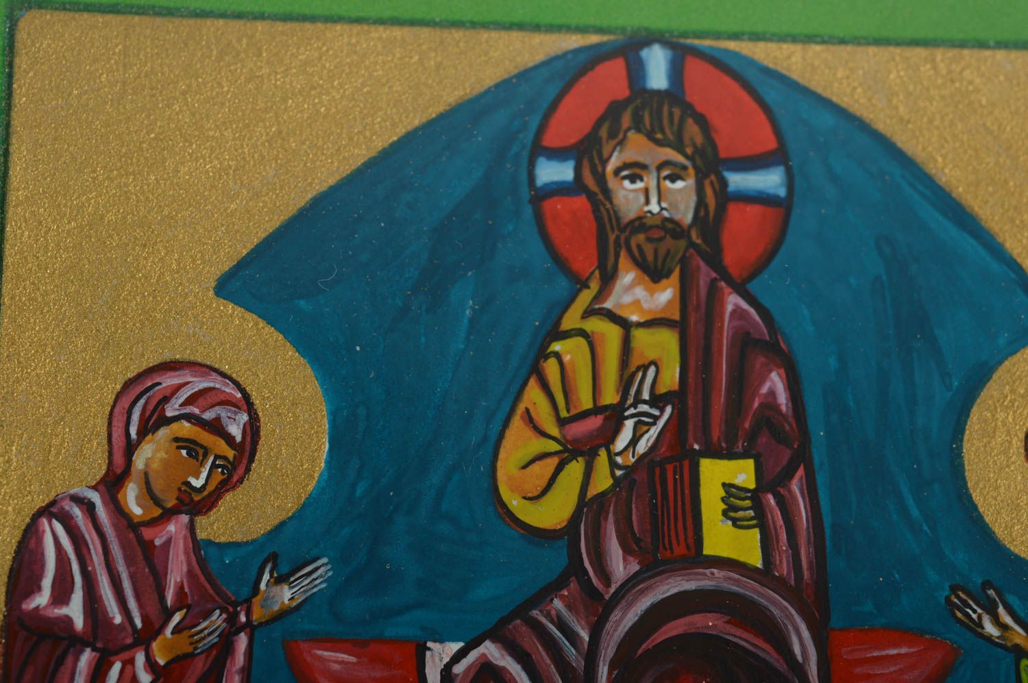 Tableau Déco murale fait main peinture motif religieux Cadeau original design photo 3
