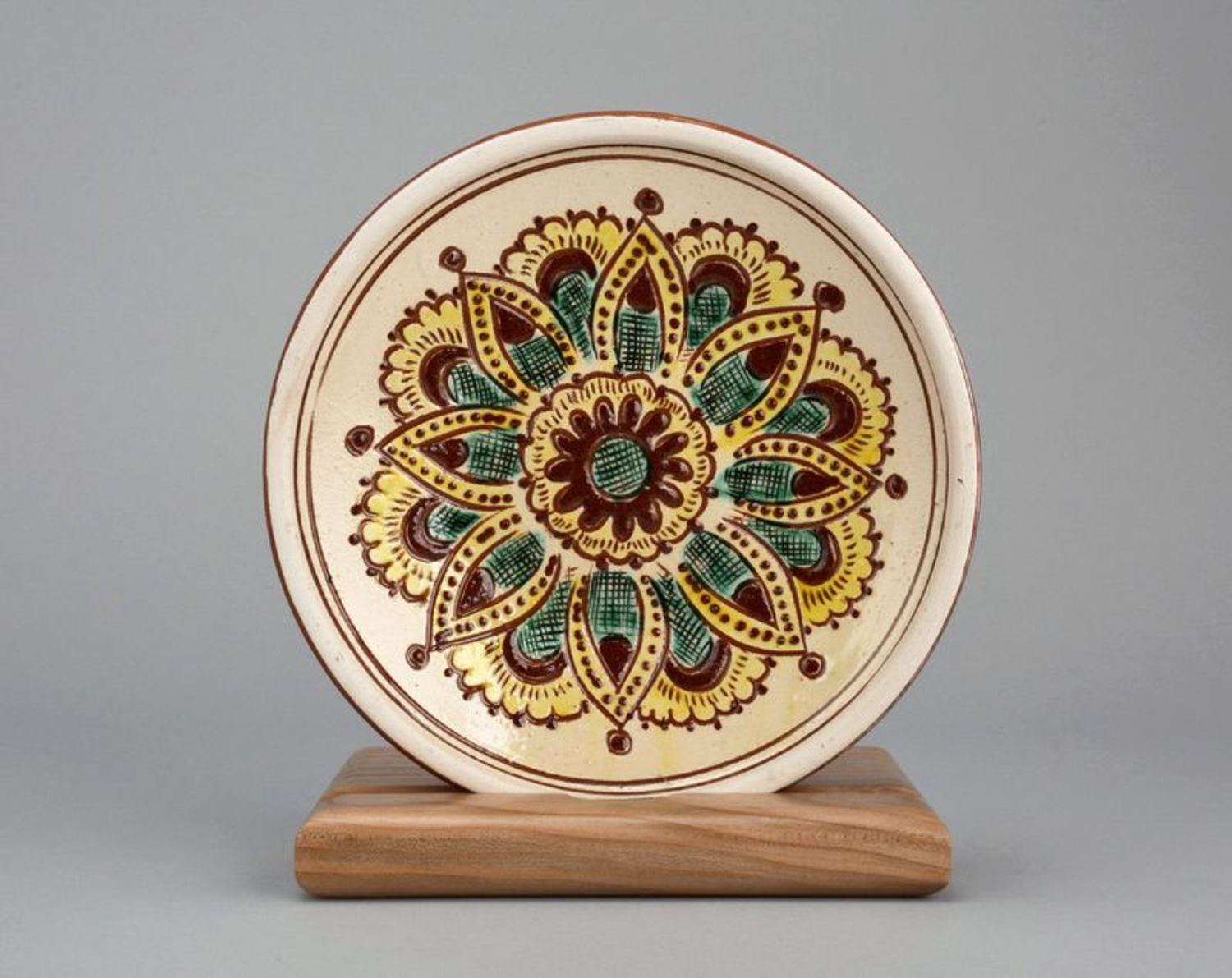 Тарелка настенная керамическая фото 3