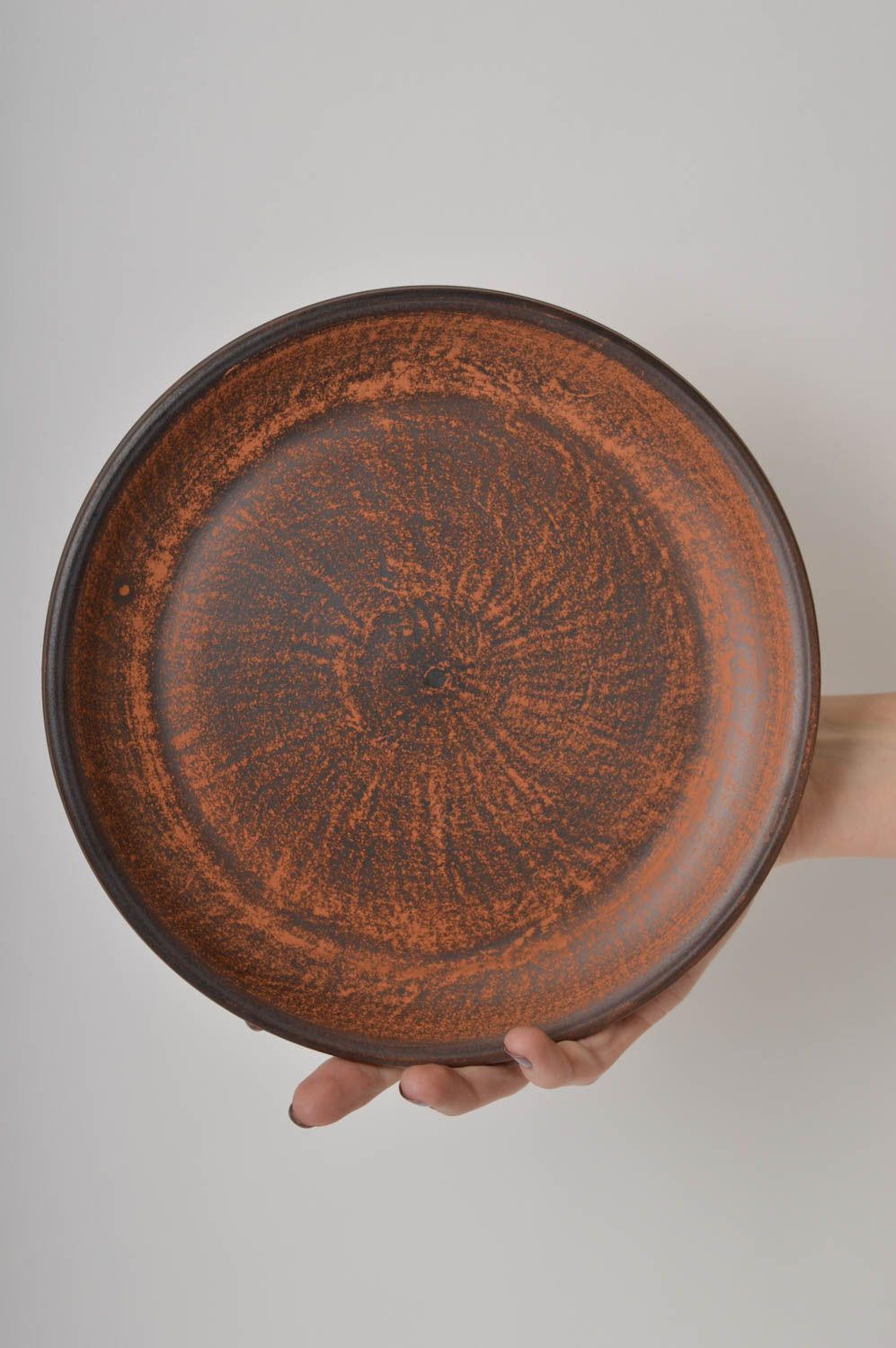 Plato de cerámica artesanal utensilio de cocina menaje del hogar ecológico foto 5