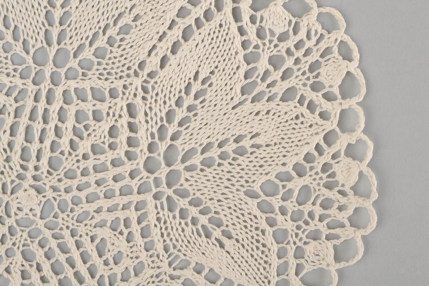 Handmade designer knitted napkin cotton unique kitchen decoration home ideas photo 4