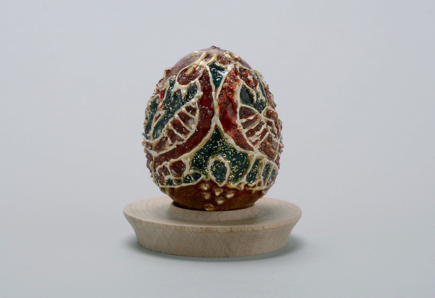 Uovo dipinto a mano decorazione pasquale originale uovo decorativo Piccioni   foto 2