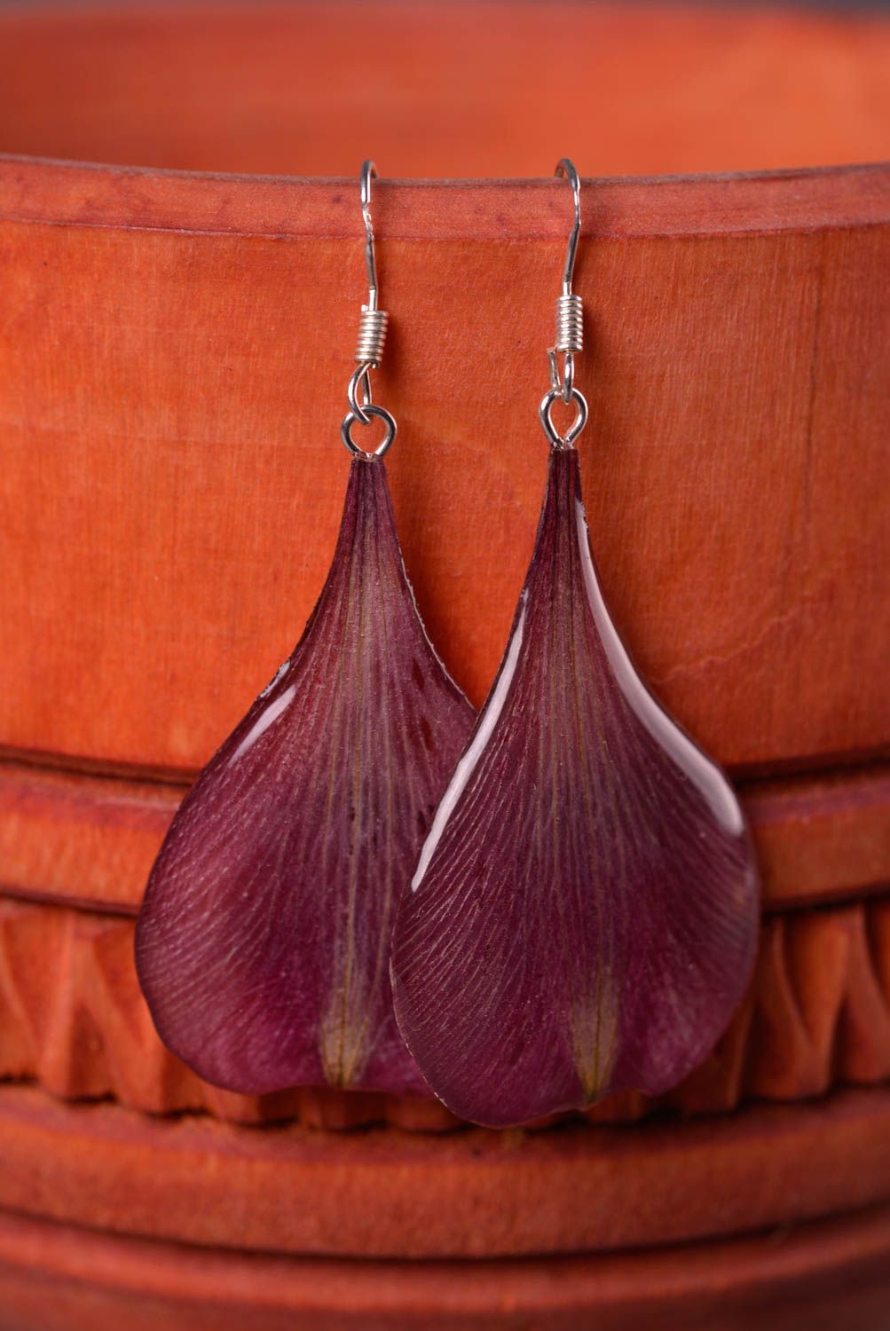 Botanic earrings handmade bijouterie stylish earrings with charms gift for girl photo 1