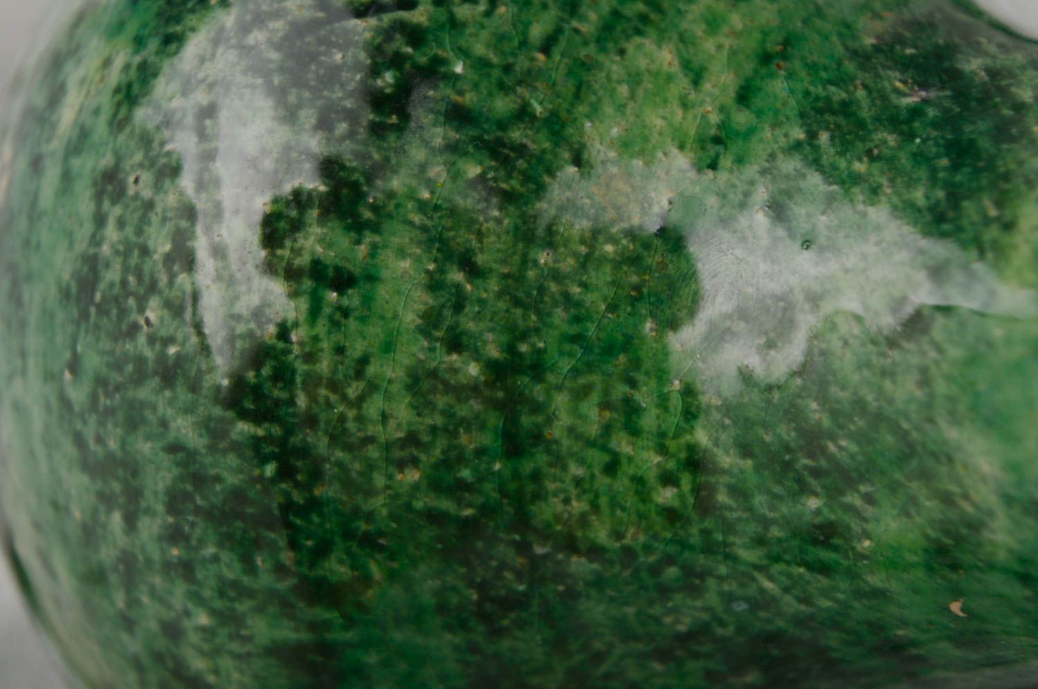 Керамическая ваза расписная Зеленая фото 2