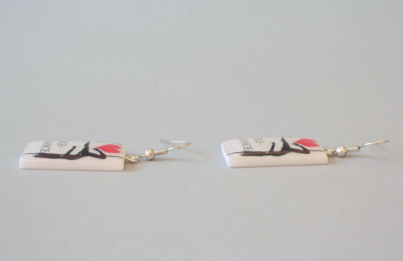 Earrings with print photo 3