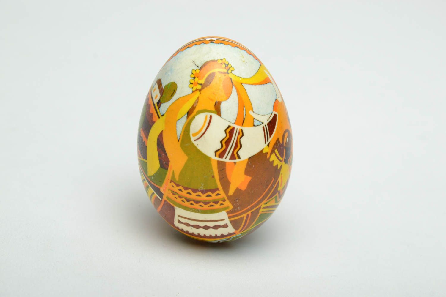 Расписное пасхальное яйцо в украинском стиле  фото 2