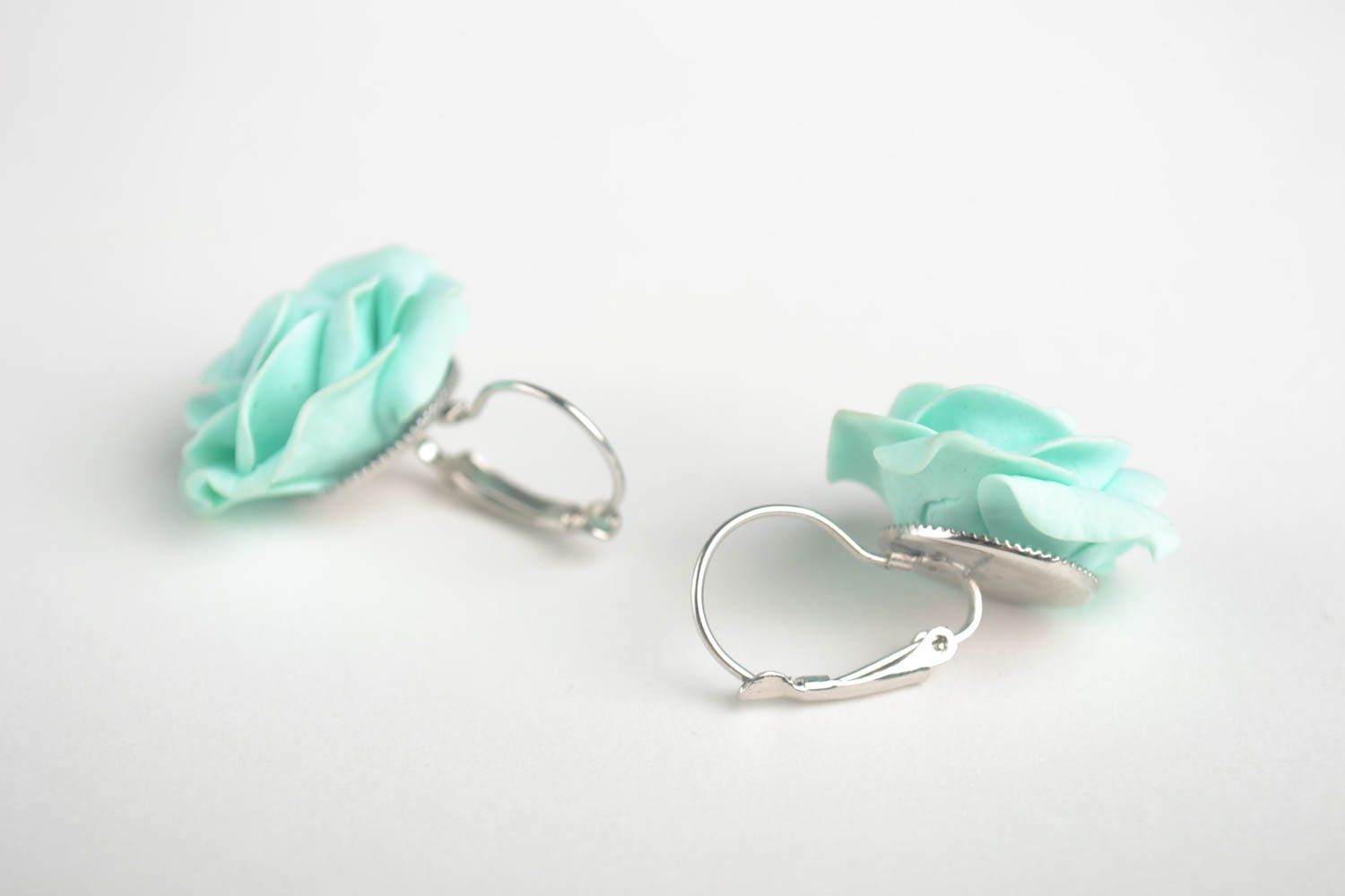 Unusual handmade plastic earrings flower earrings beautiful jewellery gift ideas photo 4
