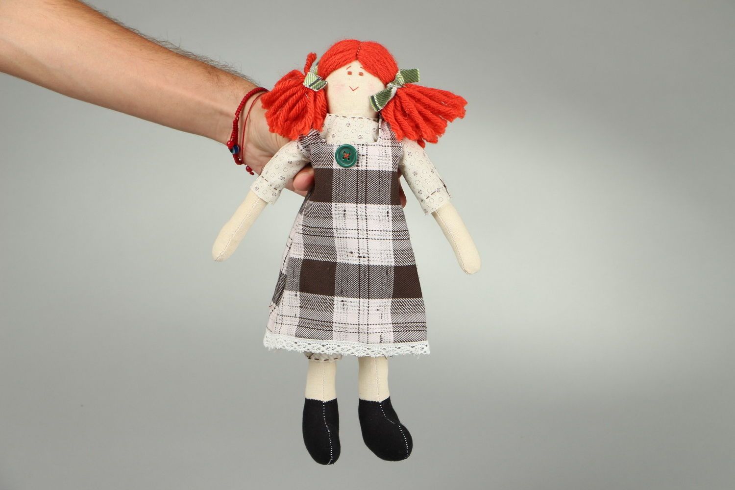 Кукла-примитив из ткани Энн фото 5