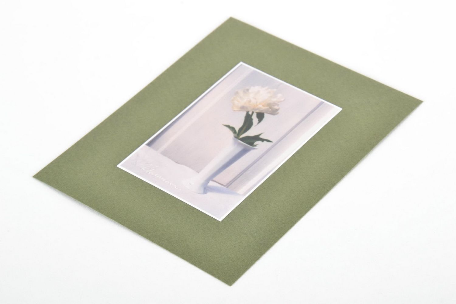 Carte postale faite main avec fleur photo 2