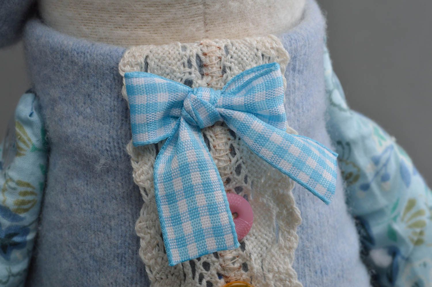 Oso de peluche artesanal juguete de tela natural regalo original para niño foto 5