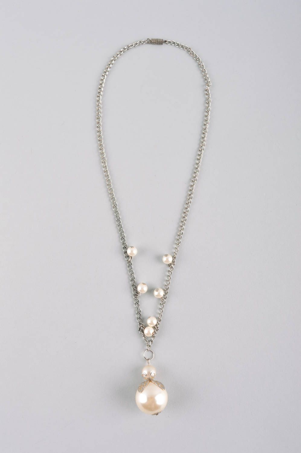 Pendentif perle plastique Bijou fait main élégant original Cadeau femme photo 2