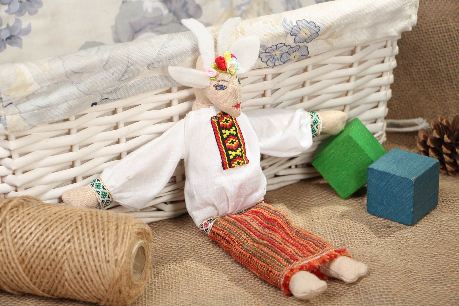 Interior toy made of natural materials Goat photo 5