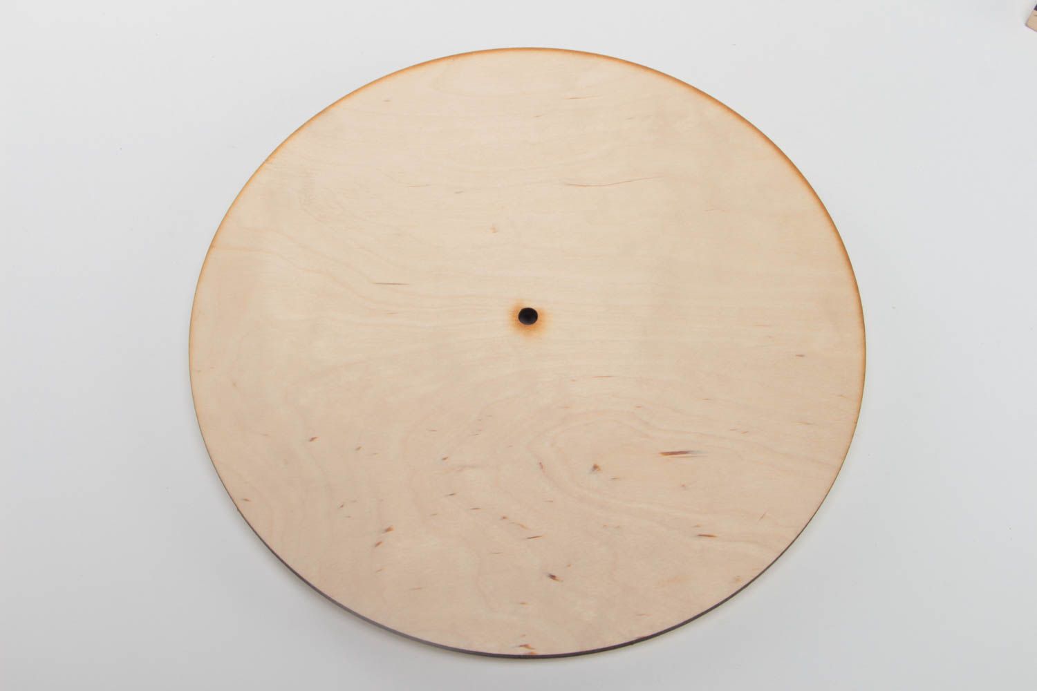 Handmade runde Holz Wanduhr Rohling groß zum Bemalen oder Decoupage foto 2