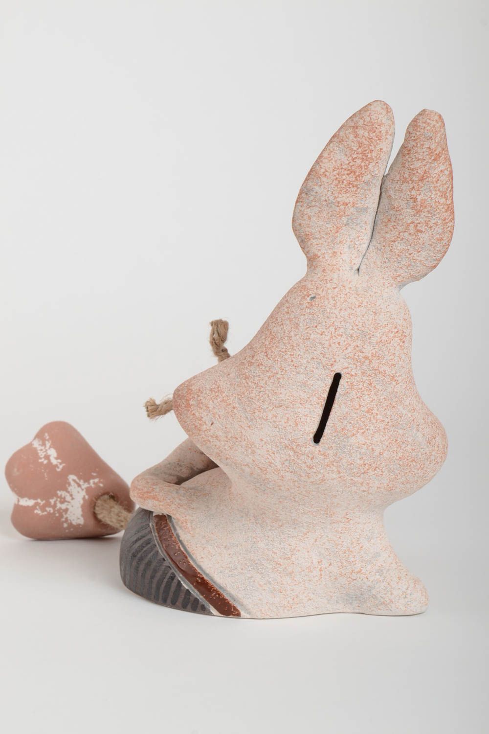 Ceramic souvenir rabbit stylish handmade moneybox cute present for kids photo 5