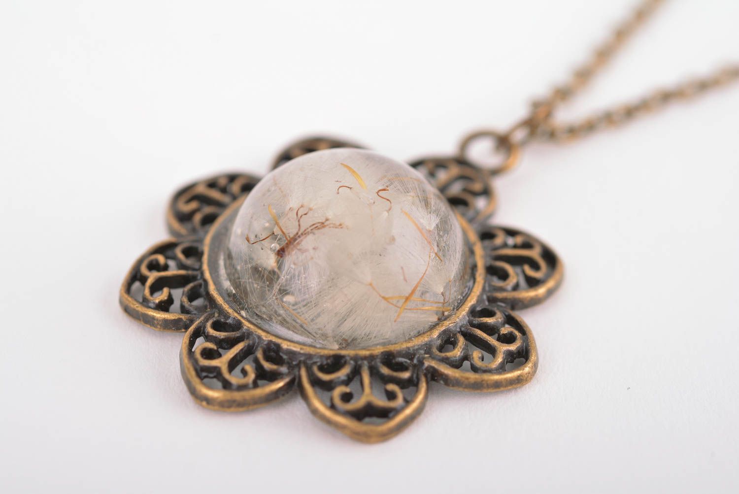 Handmade pendant unusual pendant designer accessory for girls epoxy jewelry photo 4