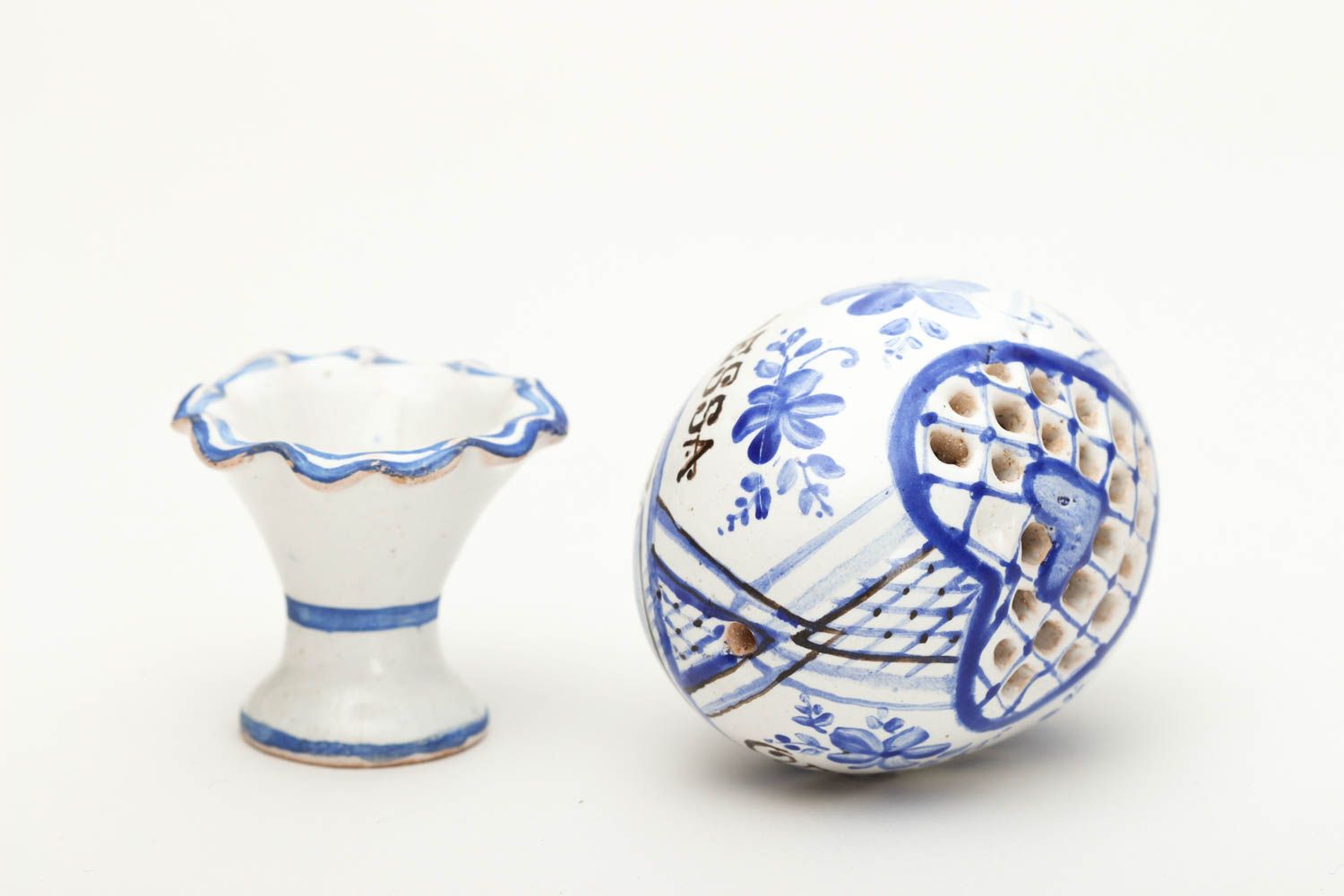 Handmade ceramic figurine egg sculpture art pottery works decorative use only photo 4