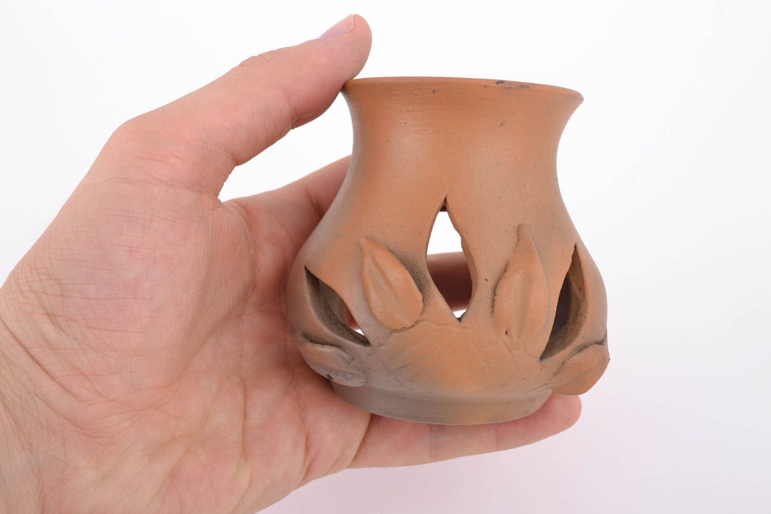Ceramic aroma lamp made using pottery technique photo 2